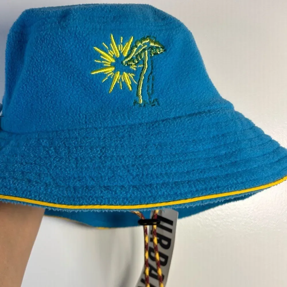 Urban Outfitters Teal Hat with Yellow and Red Cord